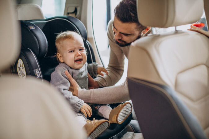 The stress of car journeys with children